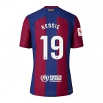Günstige Fußballtrikots FC Barcelona Kessie 19 Kinder Heimtrikot 2023-24 Kurzarm